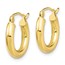 10K Polished Hinged Hoop Earrings - 16 mm
