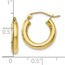 10K Polished Hinged Hoop Earrings - 16 mm