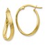 10K Polished Hinged Hoop Earrings - 23 mm