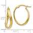 10K Polished Hinged Hoop Earrings - 23 mm