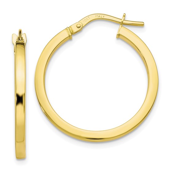 10K Polished Hinged Hoop Earrings - 24 mm 10K Polished Hinged Hoop Earrings - 24 mm