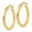 10K Polished Hinged Hoop Earrings - 24 mm