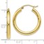 10K Polished Hinged Hoop Earrings - 26 mm