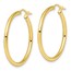10K Polished Hinged Hoop Earrings - 30 mm