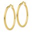 10K Polished Hinged Hoop Earrings - 34 mm