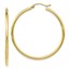 10K Polished Hinged Hoop Earrings - 40 mm