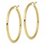 10K Polished Hinged Hoop Earrings - 40 mm
