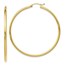 10K Polished Hinged Hoop Earrings - 51 mm