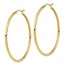 10K Polished Hinged Hoop Earrings - 51 mm