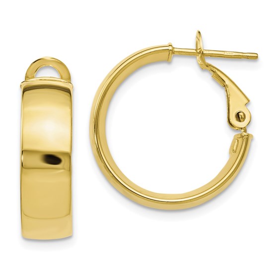 10K Polished Hoop Earrings - 18 mm 10K Polished Hoop Earrings - 18 mm