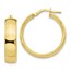 10K Polished Hoop Earrings - 25 mm