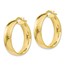 10K Polished Hoop Earrings - 25 mm