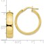 10K Polished Hoop Earrings - 25 mm