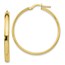 10K Polished Hoop Earrings - 32 mm