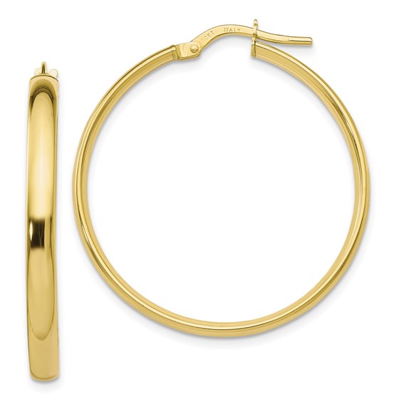 10K Polished Hoop Earrings - 32 mm 10K Polished Hoop Earrings - 32 mm