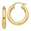 10K Polished Lightweight Hoop Earrings - 26 mm