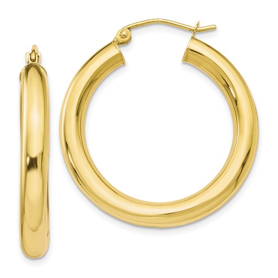 10K Polished Lightweight Hoop Earrings - 31.5 mm 10K Polished Lightweight Hoop Earrings - 31.5 mm