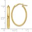 10K Polished Oval Hoop Earrings - 26 mm