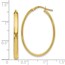 10K Polished Oval Hoop Earrings - 33.5 mm