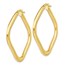 10K Polished Square Hoop Earrings - 42 mm