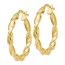 10K Polished Twisted Hoop Earrings - 25 mm