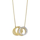 10K Rhodium-plated Polished D/C Necklace - 18 in.