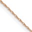 10K Rose Gold .5mm Carded Cable Rope Chain - 16 in.