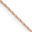 10K Rose Gold .5mm Carded Cable Rope Chain - 24 in.