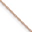 10K Rose Gold .6 mm Carded Cable Rope Chain - 16 in.