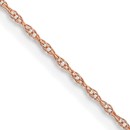 10K Rose Gold .6 mm Carded Cable Rope Chain - 18 in.