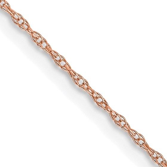 10K Rose Gold .6 mm Carded Cable Rope Chain - 24 in. 10K Rose Gold .6 mm Carded Cable Rope Chain - 24 in.