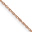 10K Rose Gold .7 mm Carded Cable Rope Chain - 16 in.