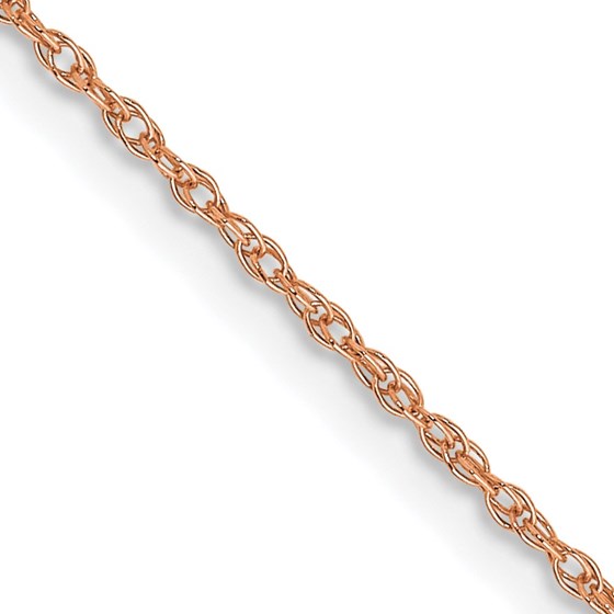 10K Rose Gold .7 mm Carded Cable Rope Chain - 20 in. 10K Rose Gold .7 mm Carded Cable Rope Chain - 20 in.