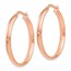 10K Rose Gold Polished Hoop Earrings - 28 mm