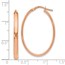 10K Rose Gold Polished Oval Hoop Earrings - 33.5 mm