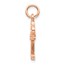 10K Rose Gold Solid Key Charm - 22 mm