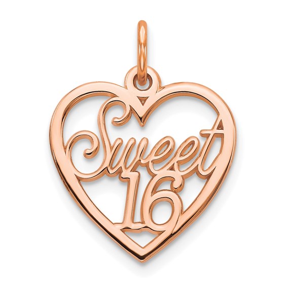 10K Rose Gold SWEET 16 Charm 10K Rose Gold SWEET 16 Charm