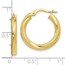 10K Textured Hinged Hoop Earrings - 21 mm