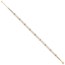 10K Tri Color 3-Strand Diamond-cut Beaded Anklet - 9 in.
