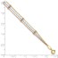 10K Tri Color 3-Strand Diamond-cut Beaded Anklet - 9 in.