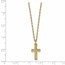 10K Tri-Color Black Hills Gold & Pink Cross Necklace - 18 in.