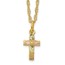 10K Tri-Color Black Hills Gold Small Cross Necklace - 18 in.