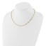 10K Tri Color Diamond-cut Beaded 18in Necklace - 18 in.