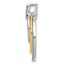 10K Two-tone 1/4ct. Diamond Fancy Triple Oval Pendant