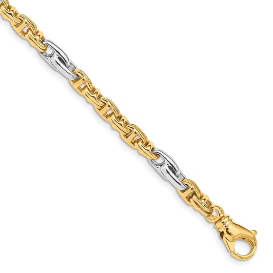 10K Two-tone 5.38mm Fancy Link Bracelet - 8.5 in. 10K Two-tone 5.38mm Fancy Link Bracelet - 8.5 in.