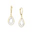 10K Two Tone Gold FANCY TEARDROP CZ DANGLE EARRINGS