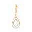 10K Two Tone Gold FANCY TEARDROP CZ DANGLE EARRINGS