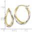 10K Two-Tone Hinged Hoop Earrings - 20 mm