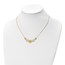 10K Two-tone Polished and Brushed D/C Flower Necklace - 18 in.