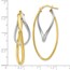 10K Two-Tone Polished Hoop Earrings - 17 mm
